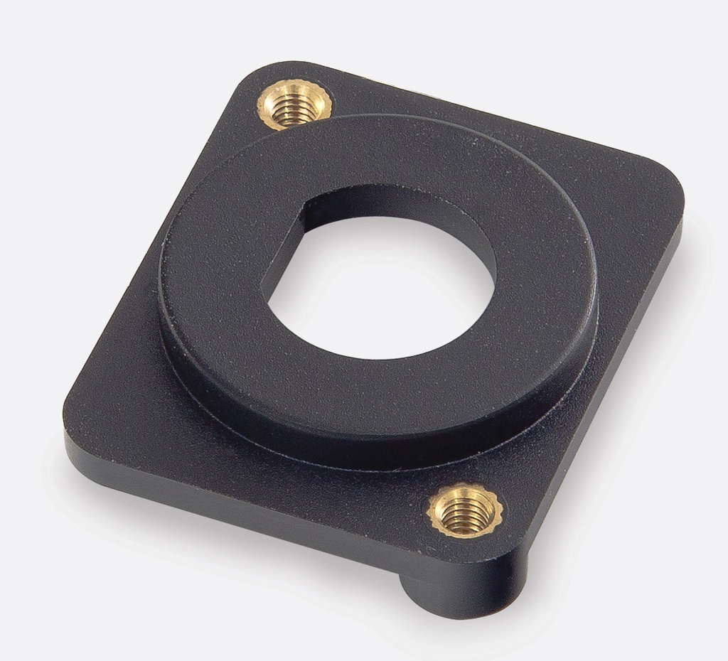 CFD BNC ADAPTER PLATE D-series, tapped mounting holes, black