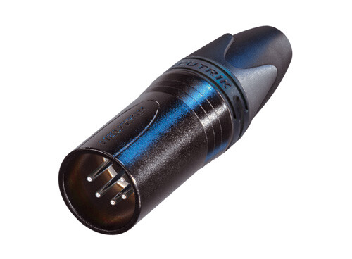 Neutrik XLR cable connector, male, 5-pin, black