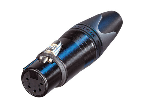 Neutrik XLR cable connector, female, 5-pin, black