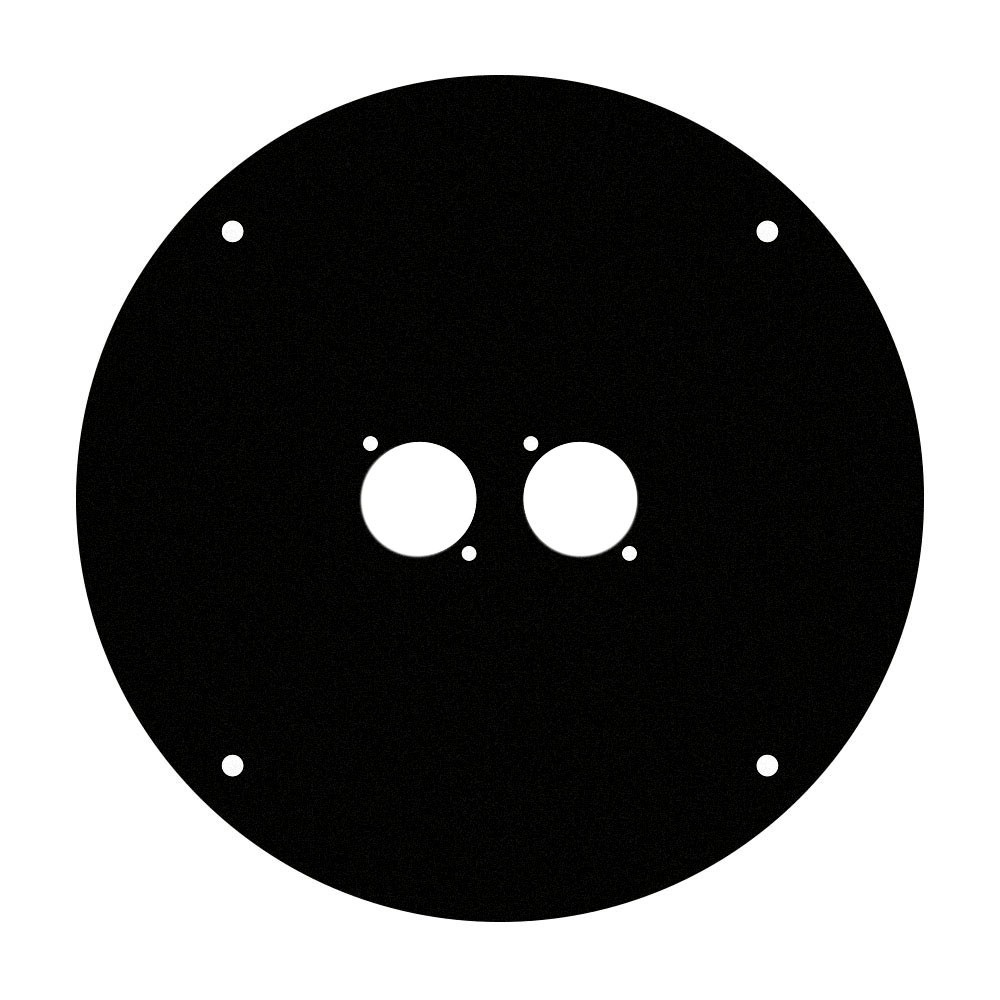 Adam Hall Cables 70225 D 2 - Front Panel for Cable Drum 70225 with 2 x D-Type Holes