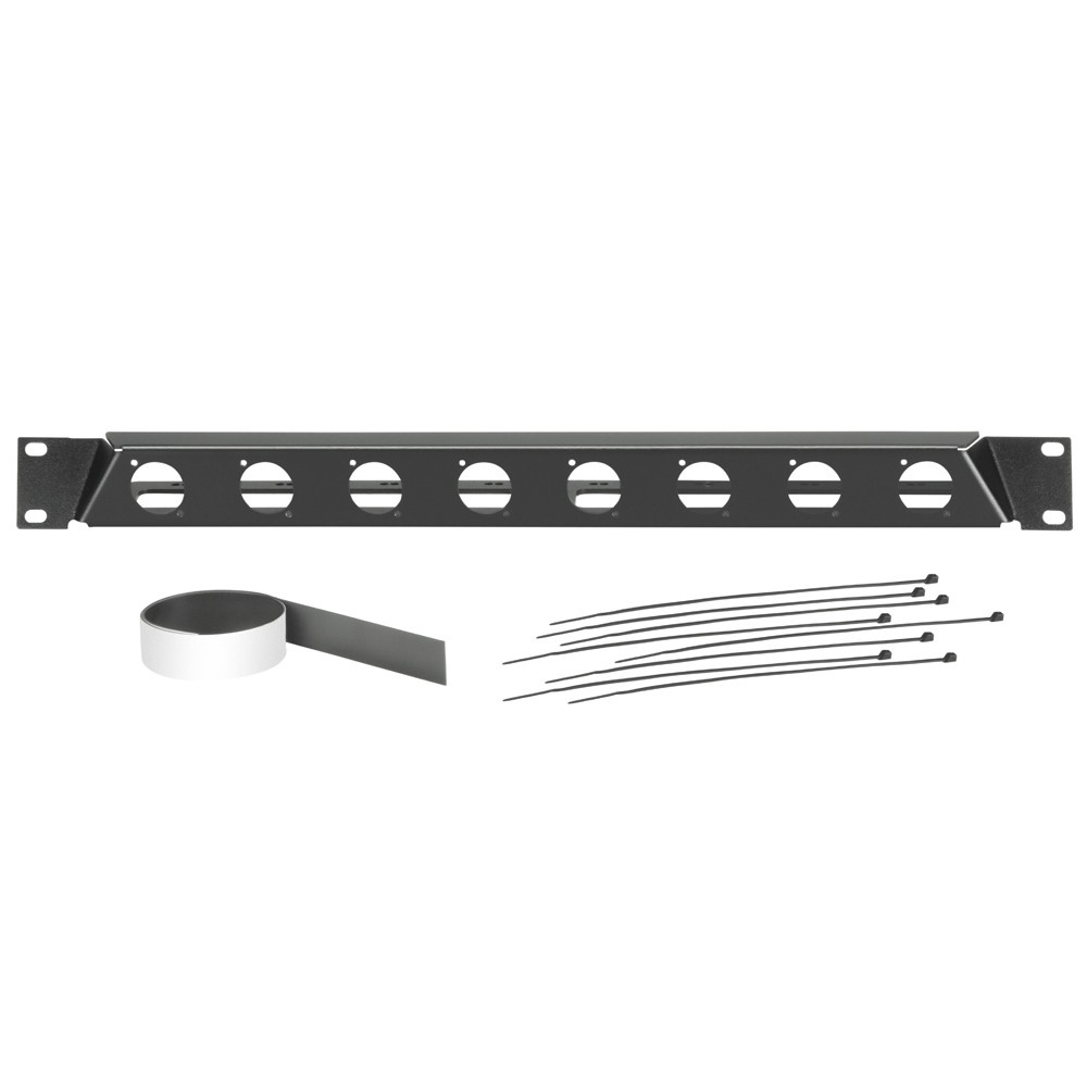 Adam Hall 19" Parts 872230 - 19" Angled Rack Panel for 8 x D-TYPE Sockets