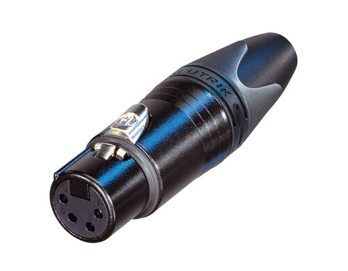 [NC4FXX-BAG] Neutrik XLR cable connector, female, 4-pin, black
