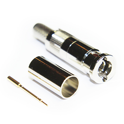 Coax Connectors Micro BNC Straight Crimp / Crimp Plug 75 ohm 12GHz