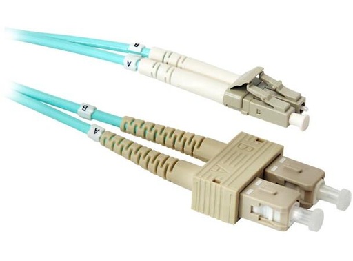 [20125] LinkIT fibersnor OM3 LC/SC Aqua 1,0m