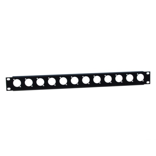 [872215] Adam Hall 19" Parts 872215 - 19" U-Shaped Rack Panel 12 Sockets 1 U with Tie Bar