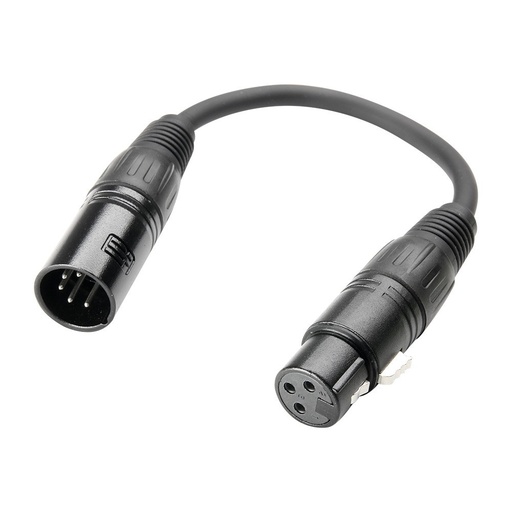 [K3DGF0020] Adam Hall Cables 3 STAR DGF 0020 - Adapter Cable DMX 3-pole XLR female to 5-pole XLR male | 0.2 m