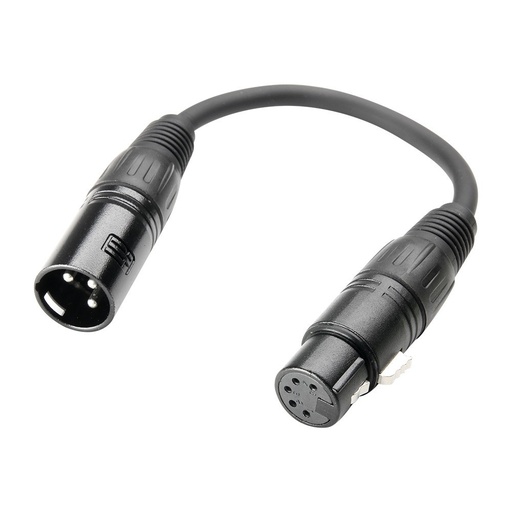 [K3DHM0020] Adam Hall Cables 3 STAR DHM 0020 - Adapter Cable DMX 5-pole XLR female to 3-pole XLR male | 0.2 m